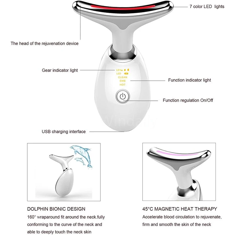 π 7-Color Face & Neck Lifting Beauty DeviceπΈ Tighten, Brighten & Rejuvenate Your Skin with Smart LED Therapy - Image 17